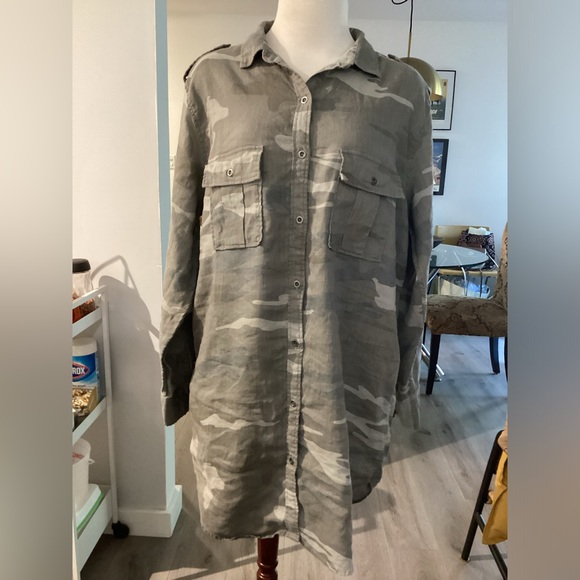 Rails Camouflage Mini Dress - Green and Gray - Picture 5 of 12